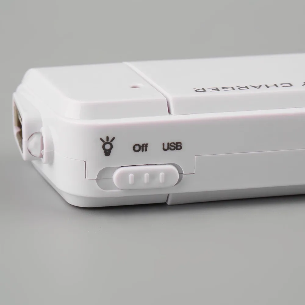 Универсальный портативный USB аварийный 2 AA аккумулятор удлинитель Зарядное устройство блок питания для iPhone мобильный телефон MP3 MP4 Белый
