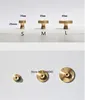 Nordic marble simple metal wall hanging Brass porch hook wardrobe drawer handle Single hook pure copper decorative coat hook 6