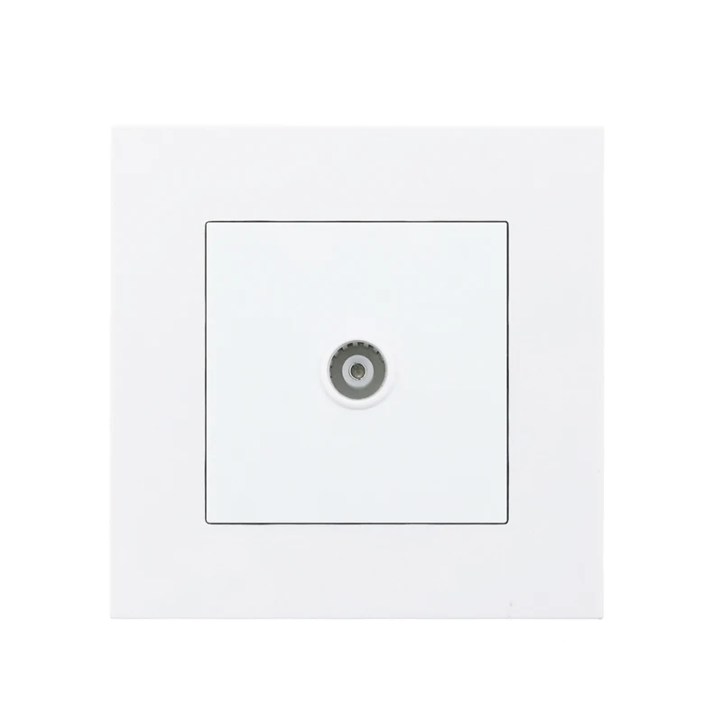 TV Outlet Atlectric PC пластиковая панель Интернет ТВ розетка Rj45 с ТВ розетка двойной Rj45 порт сокет данных выходное отверстие вилка 86 мм* 86 мм розетки - Тип: TV Outlet