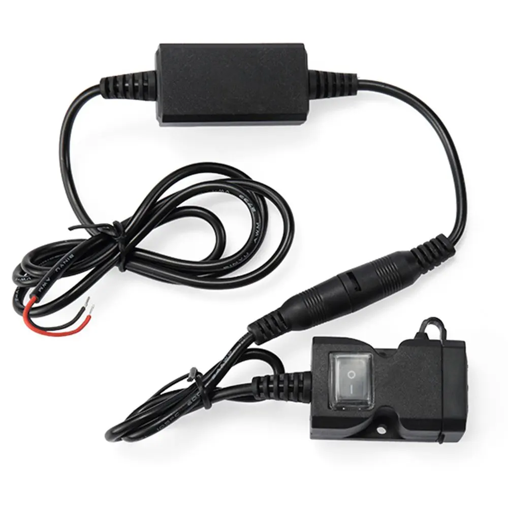 Мотоцикл общий автомобиль жизнь Usb ЗУ для мобильного телефона скутер 12 В водонепроницаемый переключатель двойной Usb Автомобильное зарядное устройство
