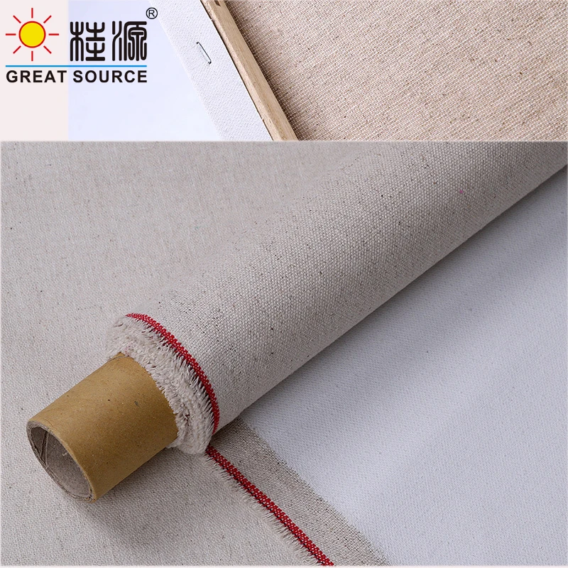 38cm Oil Painting Linen Medium Thread Linen Acrylic Painting Mixed Linen Water Resistant Coated Linen(3 Meters)