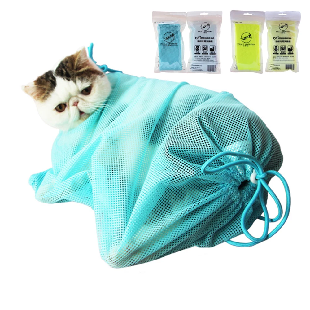 Bolsa de lavado para mascotas, bolsa de baño para gatos, herramienta de belleza de inyección para alimentación de uñas, venta al por mayor