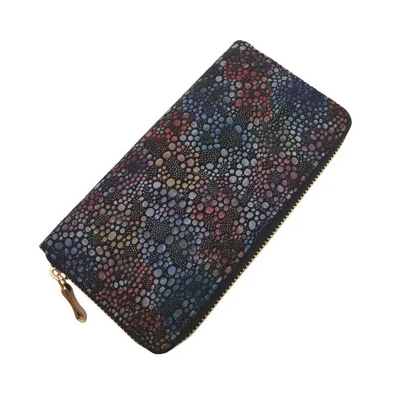 KANDRA New Mottle Women's Wallet Long Design Soft Leather Ladies Floral Clutch Purses Card Holder Phone Pocket Coin Purse Gift