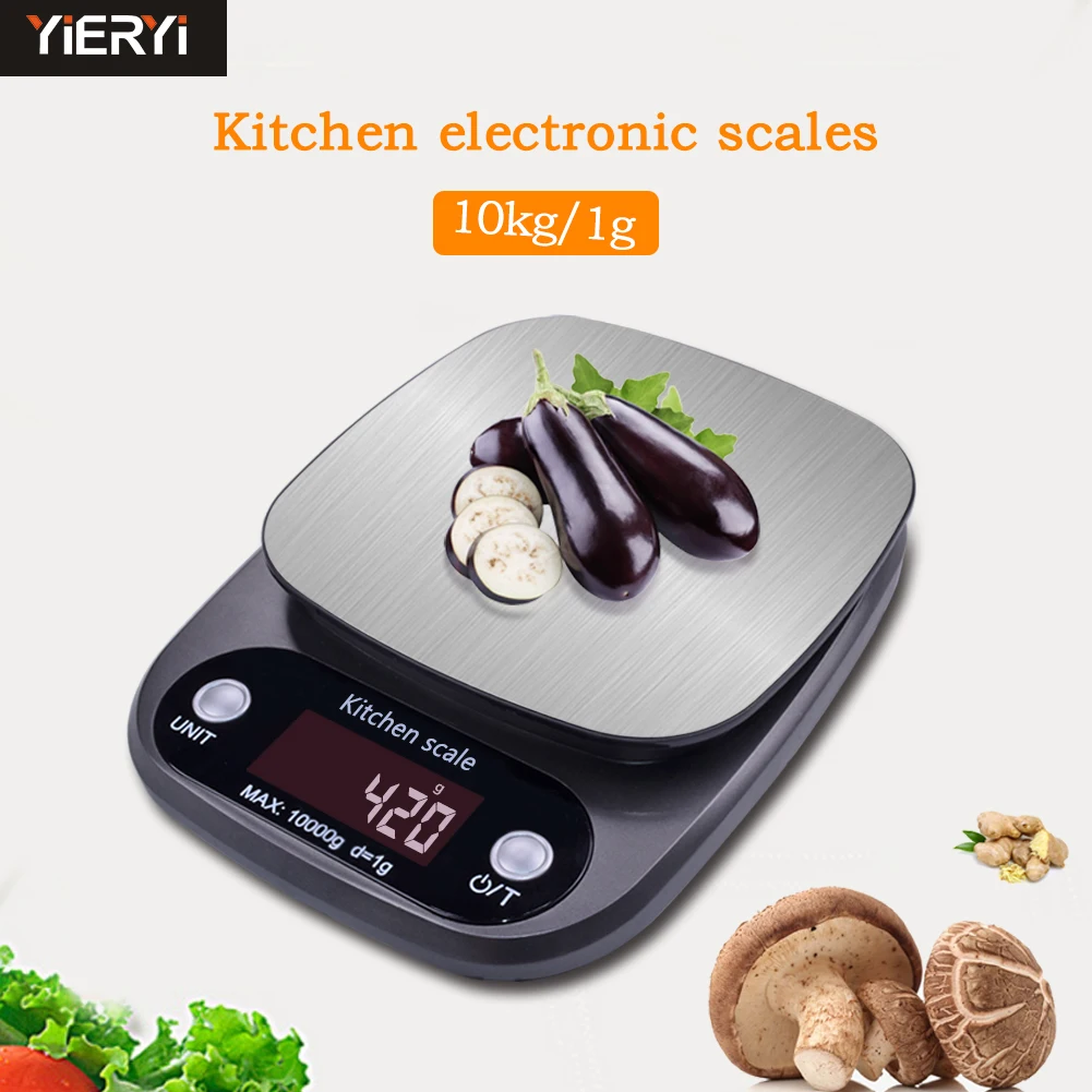 

Portable Electronic Digital Kitchen Scale Food Diet Household Balance Weight Scale LED Display Cooking Mini Measure Tool 10kg/1g