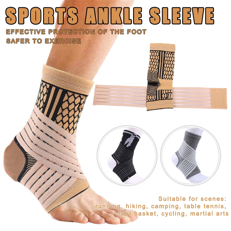 

High Elastic Compression Ankle Bandage Brace Support for Sports Basketball Soccer can CSV