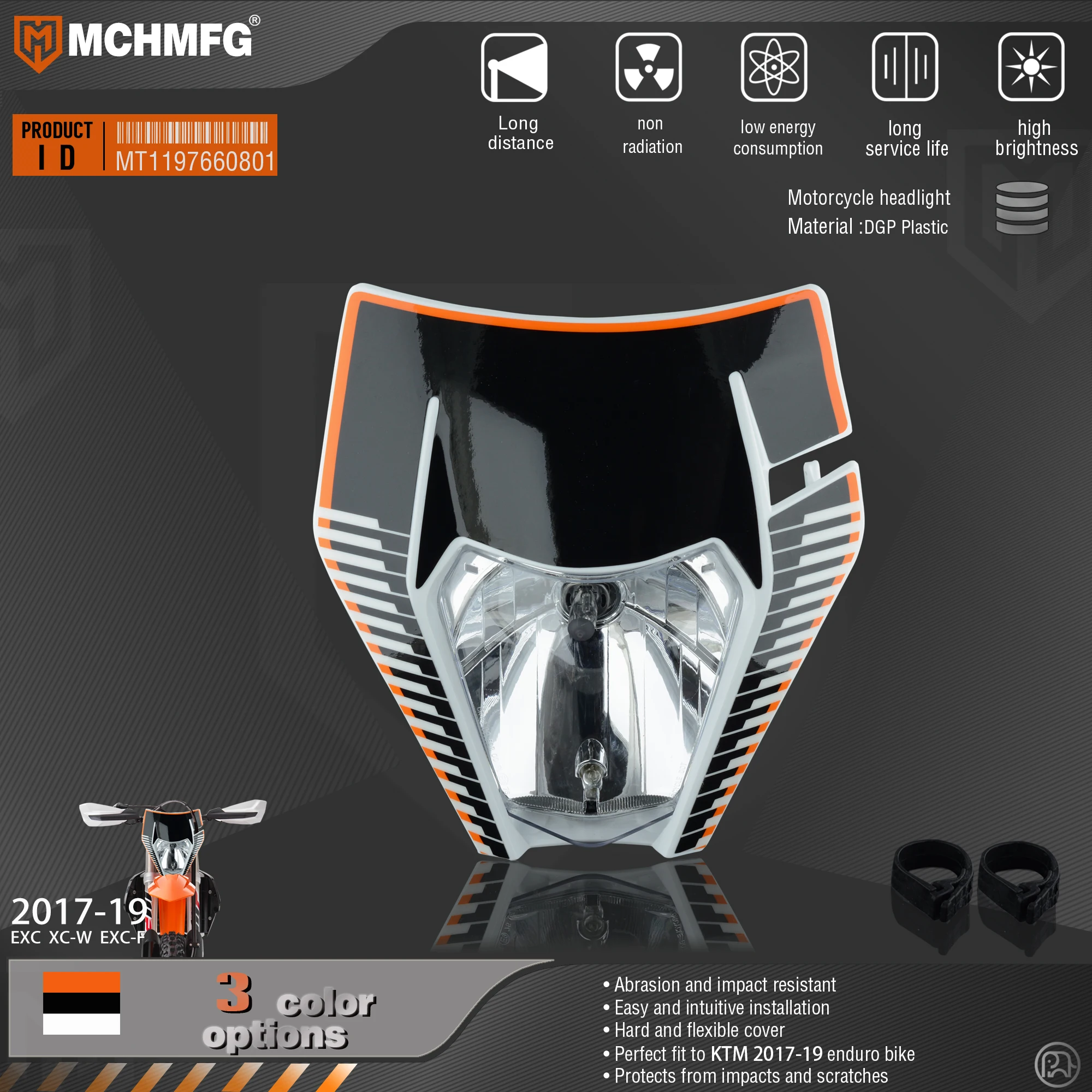 Налобный фонарь с наклейкой для KTM SX F EXC XCF SMR 2017 2018 2019 мотоцикл Dirt Bike MX эндуро Supermoto |