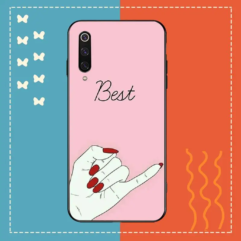 PENGHUWAN Lovers Best Friends Couple Cover Phone Case cover Shell for Redmi Note 8 8A 7 6 6A 5 5A 4 4X 4A Go Pro Plus Prime xiaomi leather case