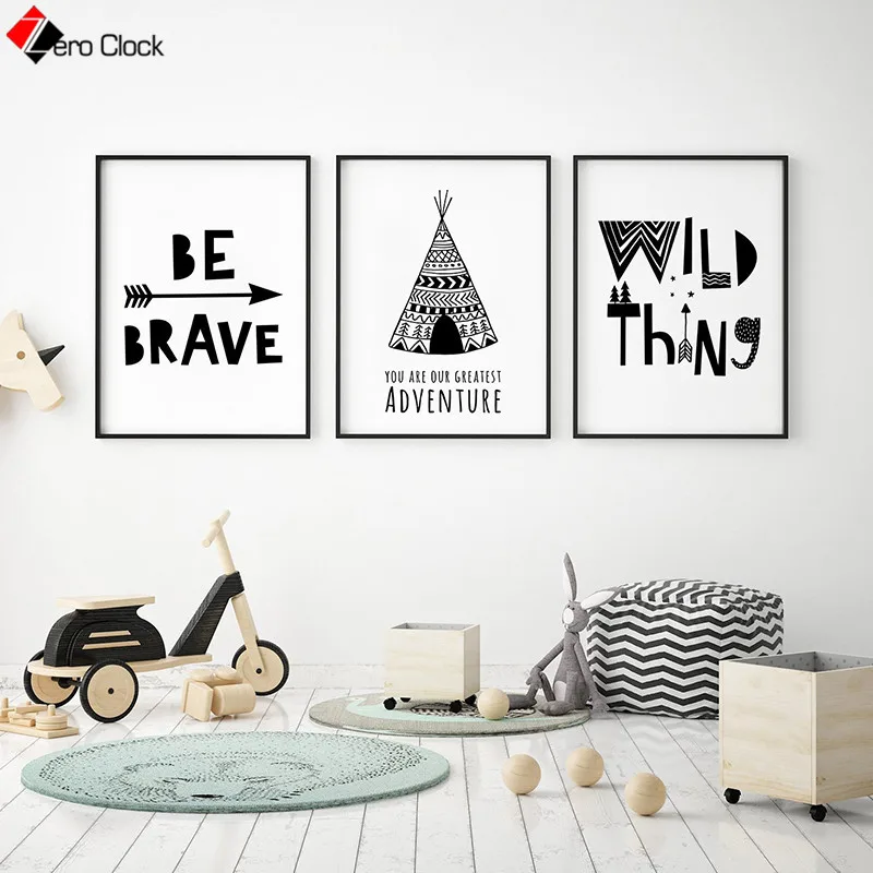 Black and White Letterpress Poster Cute Office Decor Nursery Wall Decor Inspirational Quote Stay