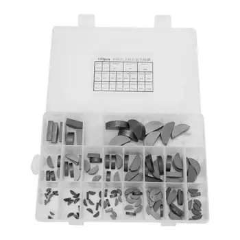 

135 Pcs/box Woodruff Key Flywheel Pulley Crank Way Key Assortment Kit for Multiple Purpose Hardware Tool