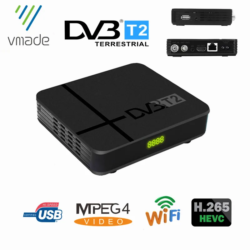 DVB T2 ТВ тюнер наземный приемник Full HD 1080P декодер тв Поддержка есть сеть H.265 Dolby YOUTUBE