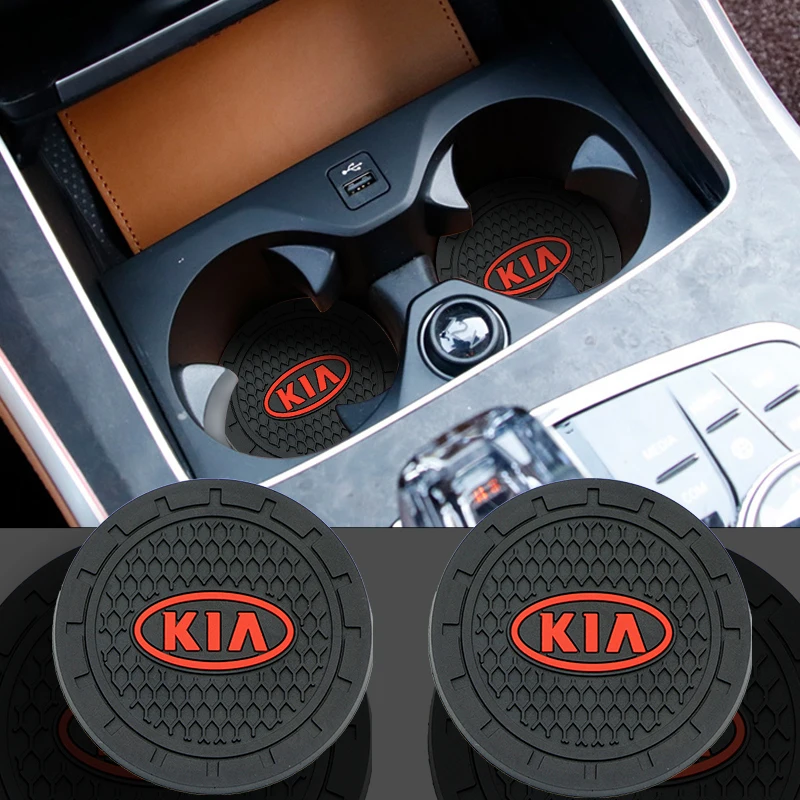 

Car Cup Mats Anti-slip Mat for KIA K2 K3 K5 Sorento Sportage R Rio Soul Auto Non-slip mat Anti Slip Auto Pad Accessories Gadget