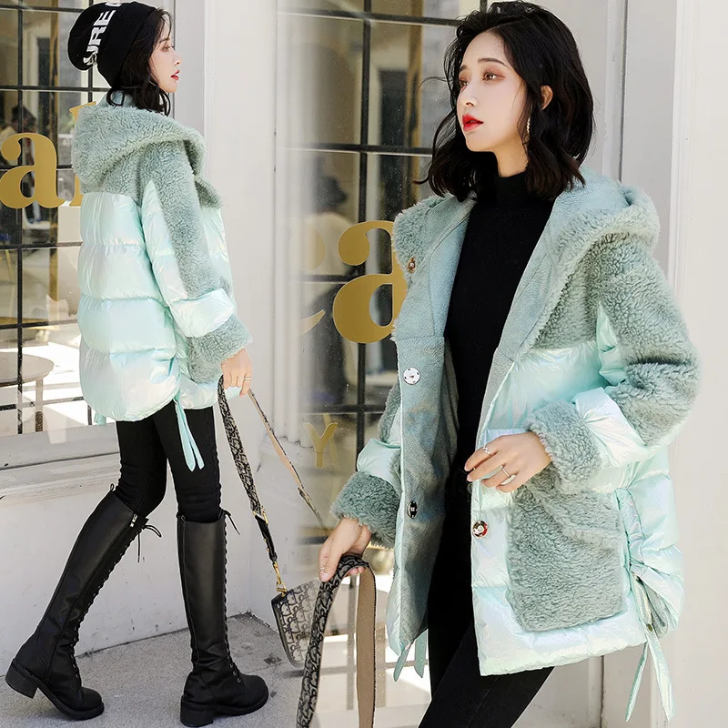 

WOMEN'S Cotton Padded Clothing 2019 Winter Lambs Wool Coat Short-height Cotton-padded Clothes Loose-Fit down Jacket Cotton-padde
