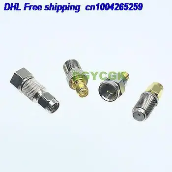 

DHL 80pcs 4pcs/set Adapter female TV to SMA female F male M Kit connector for Communication adapter connector 22cs