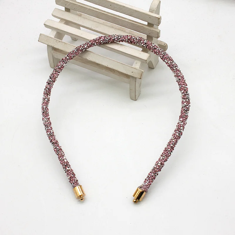 gold Корейская блестящая Роскошная кристальная Мягкая повязка на голову, стразы, повязка на голову, алмазный обруч для волос аксессуары для девочек, повязка на голову, аксессуары для волос - Цвет: gold