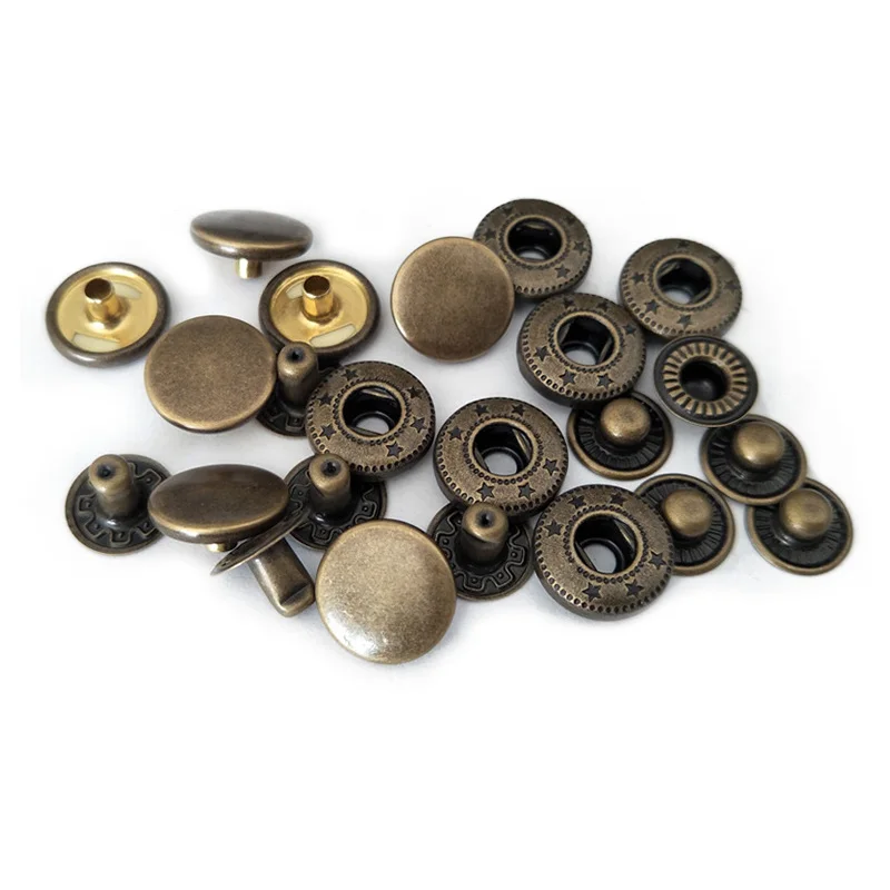 Leather Craft Snap Fasteners Kit Copper Metal Snap Buttons for Clothes  Press Studs Sewing Supplies 10mm 12mm 15mm 17mm 20mm - AliExpress