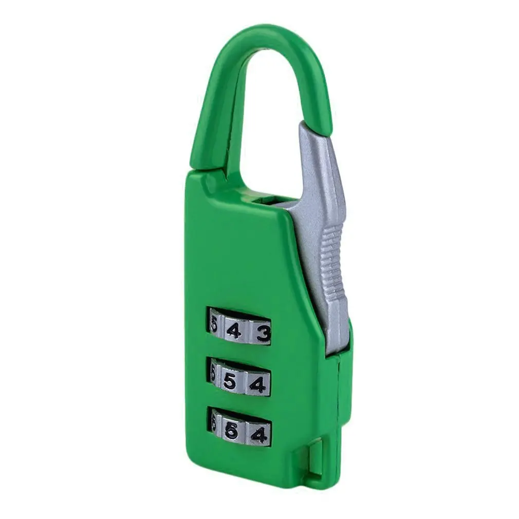 

1pcs Security 3 Combination Travel Suitcase Luggage Bag Code Lock Zipper Padlock Jewelry Boxes Tool Chests zinc alloy New