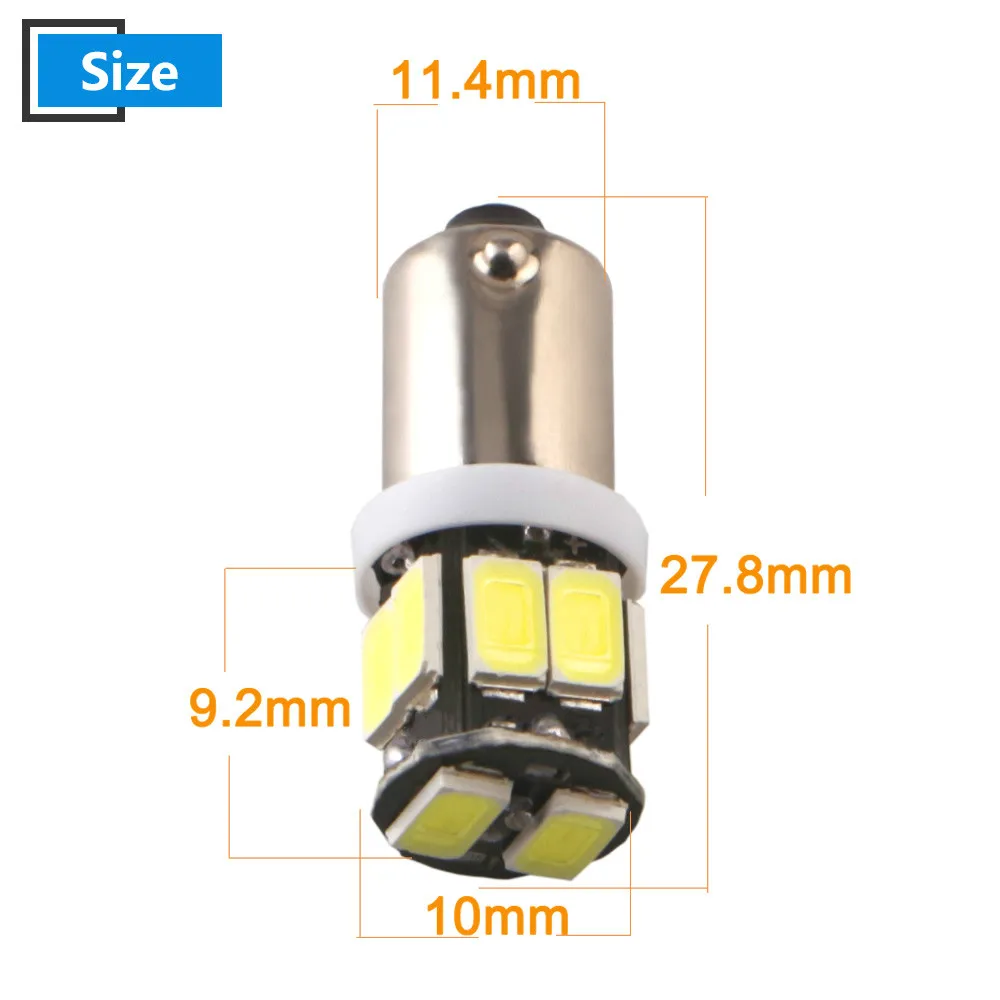10 шт. T4W дневные ходовые огни 12V Белый BA9S 5630 SMD светодиодные лампы распродажа