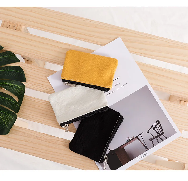 Buy Canvas Zipper Pouch Simple Zippered Canvas Bag Plain Fabric Coin Pouch  Canvas Pencil Case Slim Pencil Bag in 2 Sizes, 2 Colors Online in India -  Etsy