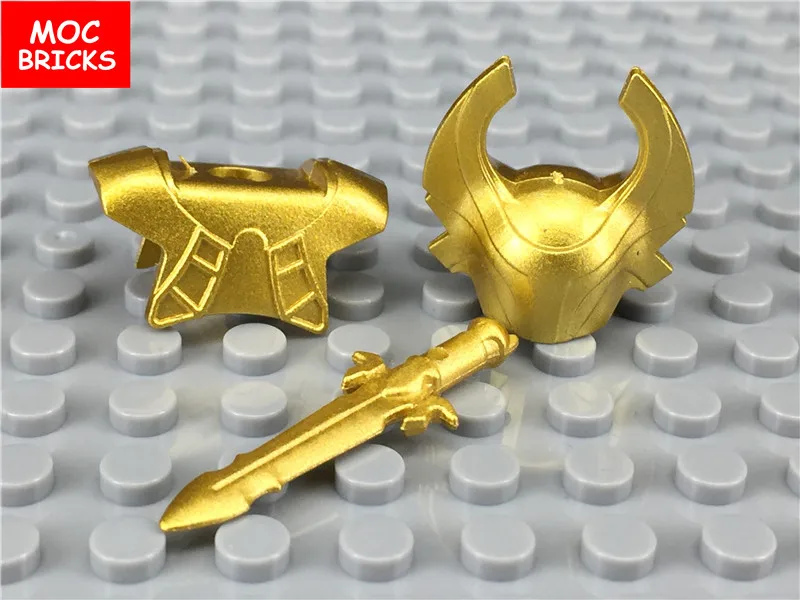 5 компл./лот кубики MOC DIY Hero Броня шлем Меч Набор оружие воин солдат Обучающие