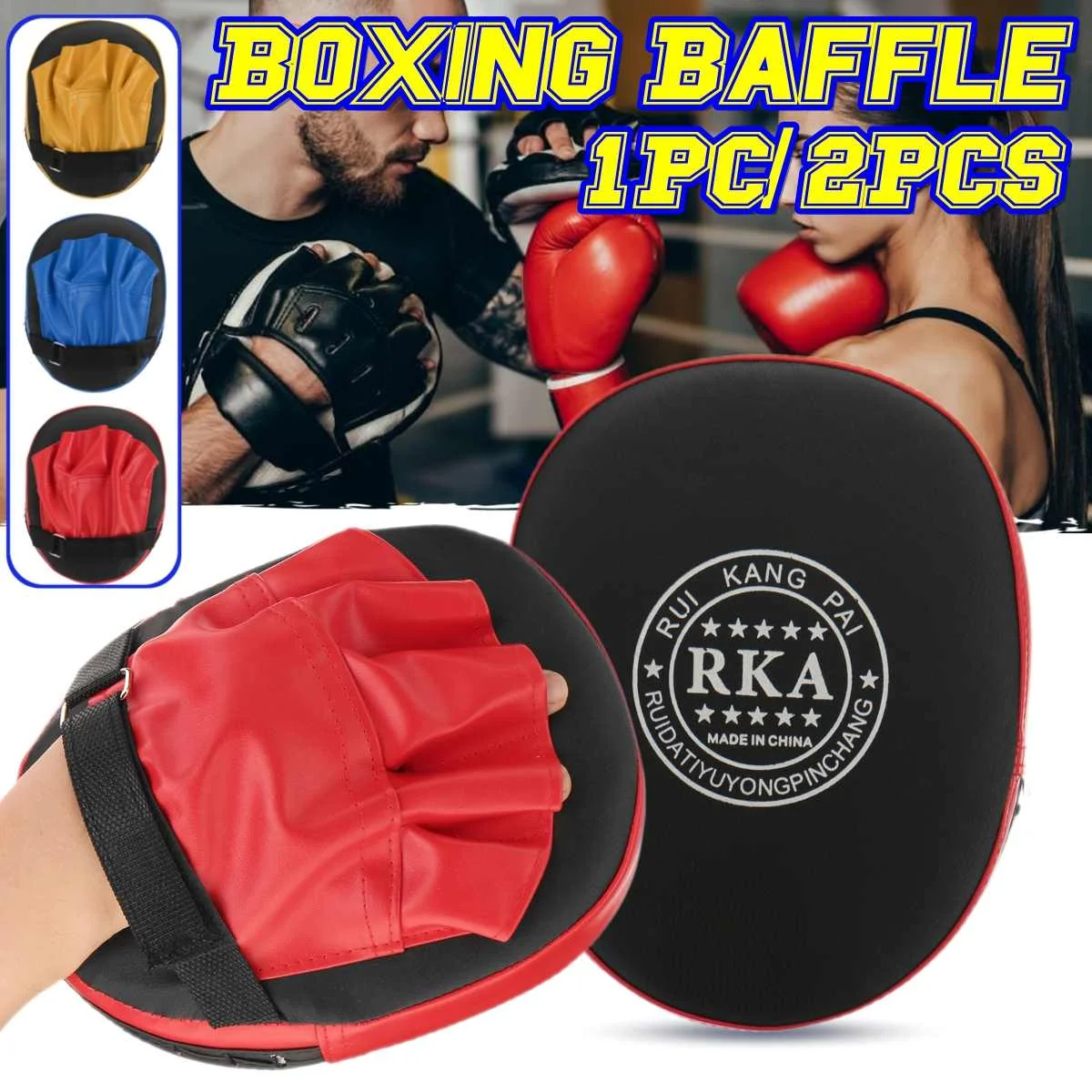 PU+Boxing Kick Punch Pad Mitt Hand Training Target Focus Karate Muay Glove-Tool 