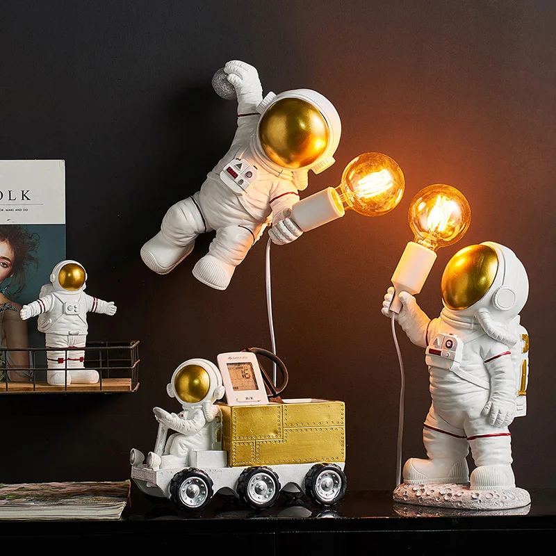 US $75.75 Creative Astronaut Table Lamp Decoration Home Ornament Living Room Desk Decoration Night Light Room Decoration