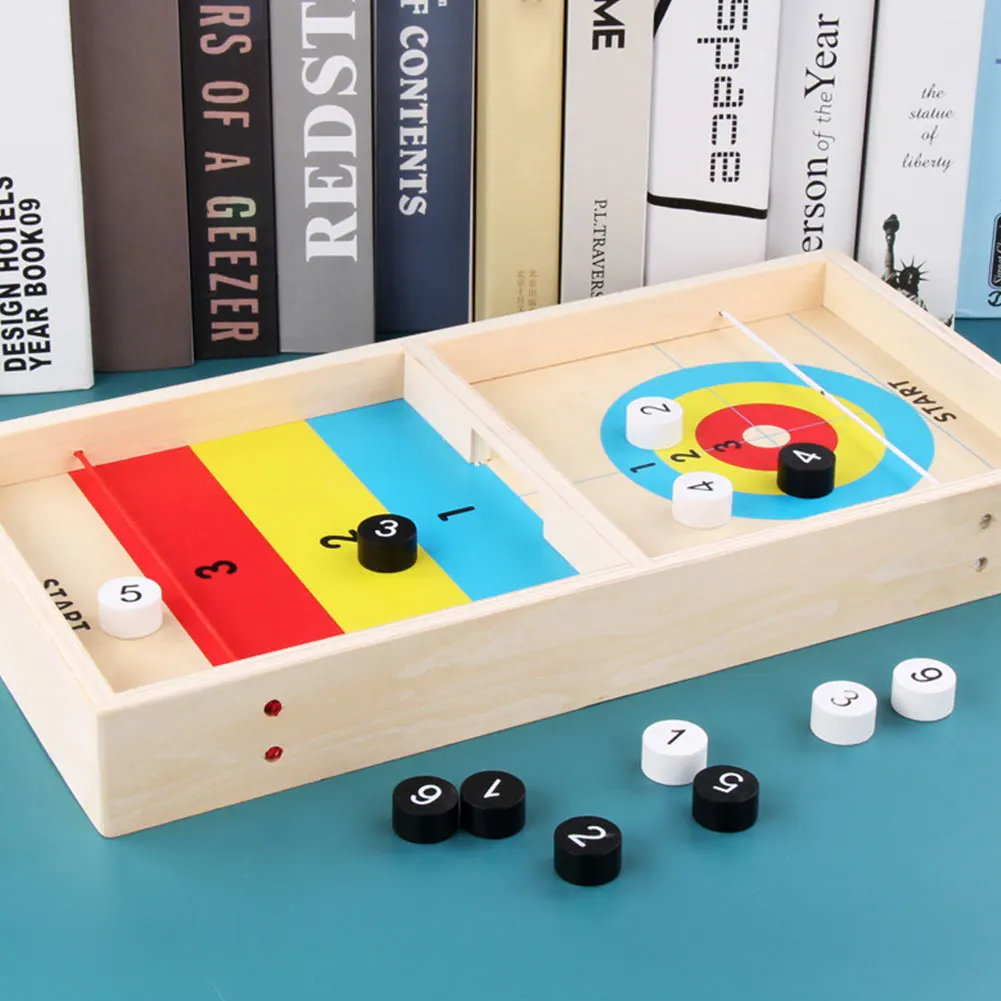 

Tabletop Curling Game Compact Curling Board Game Portable Mini Tabletop For Family School Travel Best Parent-Child Games