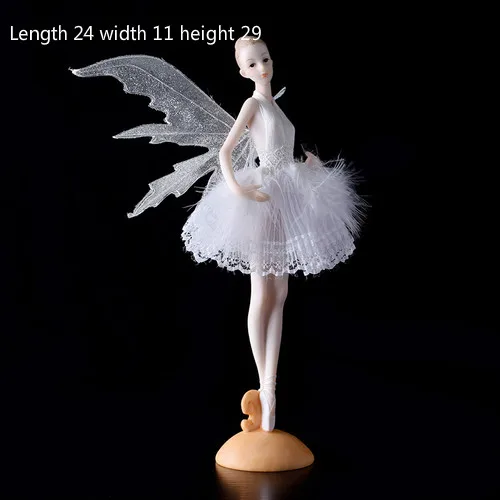 White Ballet E Балетный Ангел танец девушка персонаж украшение дома креативные подарки ко дню рождения и ремесла подарки Рождественские мероприятия - Цвет: White Ballet E