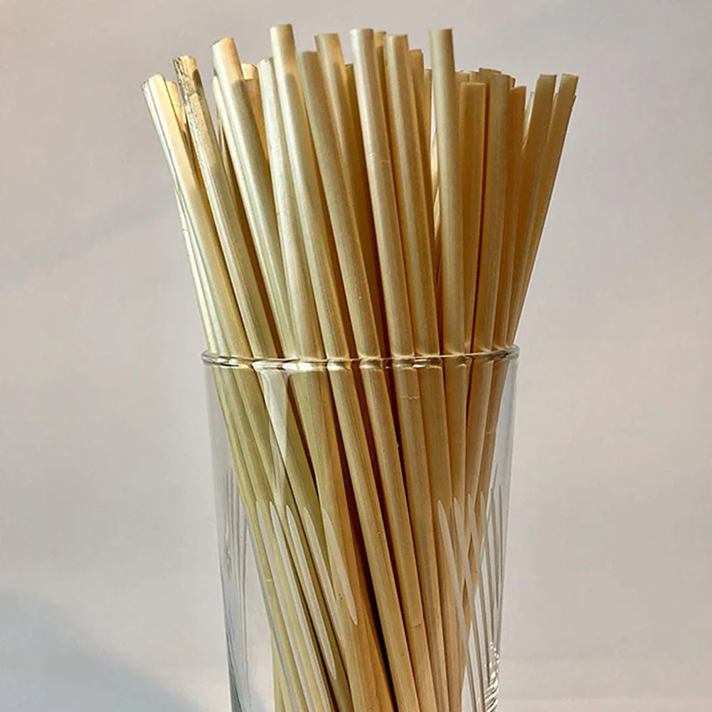 100 шт нетоксичные бумажные соломинки для питья дома биоразлагаемые пшеничные соломы Экологичные одноразовые кухонные принадлежности для коктейлей на день рождения