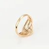 MxGxFam New Arrivals Curve AAA+ Zircon Hoop Earrings and Ring  Jewelry Sets for Women Gold Color 18 k ► Photo 2/6
