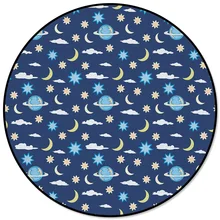 Милый мультфильм ночное небо микрофибра лохматый Ресторан Ванная Комната Крытый винил взрослый тонкий диван круглый ковер протектор круглый ковер