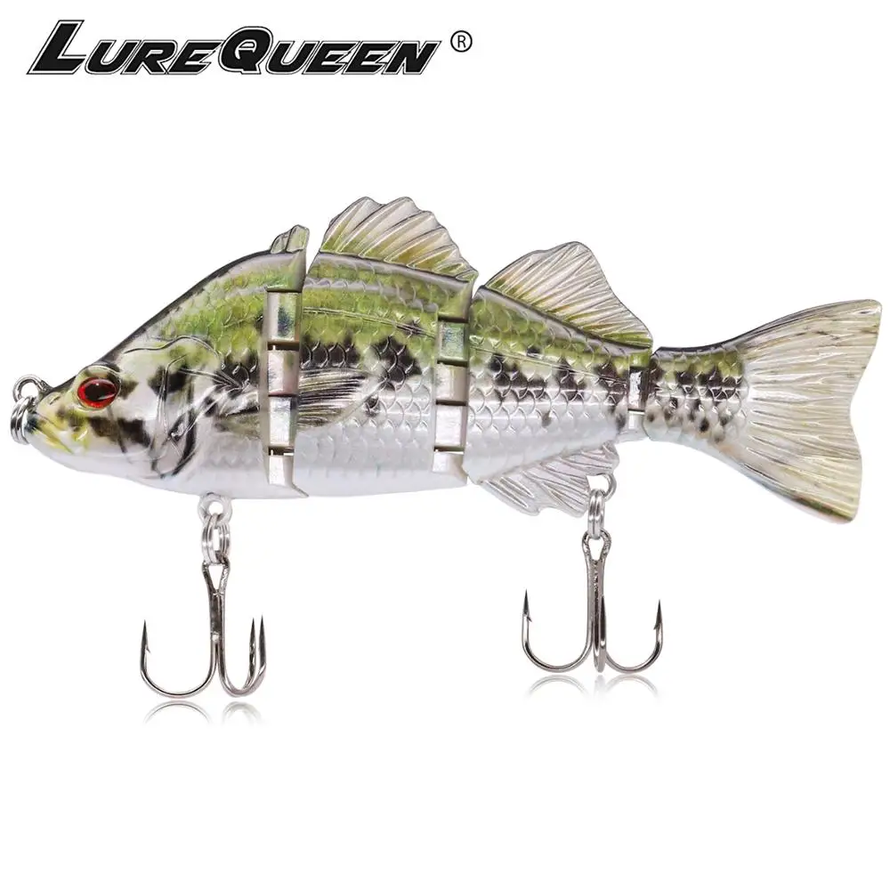 

Truscend Jointed Swimbait 10cm 21g 4 Sections Segments Fishing Lure Treble Hook Crankbait Isca Artificial Hard Bait Wobblers