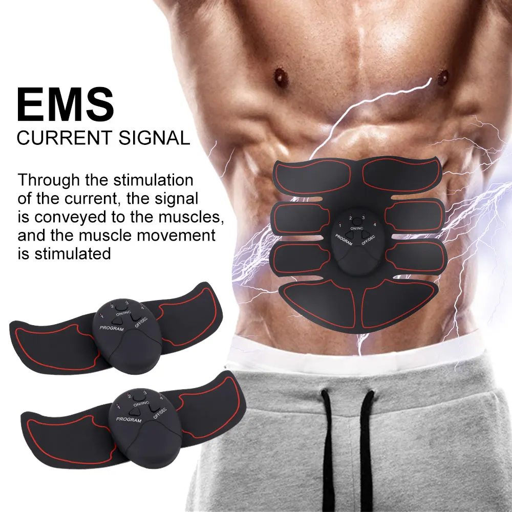 Stimulateur Musculaire Électrique - 6 Modes, Rechargeable USB - Pour Tonification, Récupération Jambes, Dos, Bras