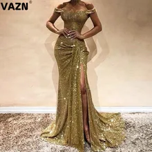 VAZN,, золотая медаль, сексуальное женское платье-Русалка с вырезом лодочкой в клубном стиле