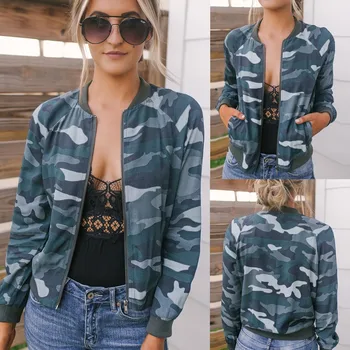 

Womens Ladies Casual Camouflage Coat Jacket Lapel Winter Short Outerwear Tops Dropshipping free shipping Leisure fashion The Ne