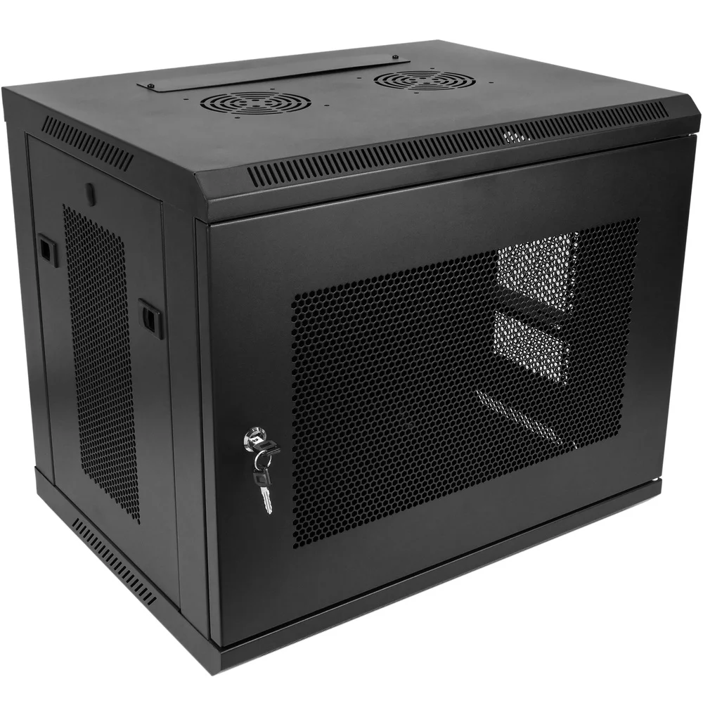 RackMatic-шкаф 19 &quot9U 600x450x500 мм черный настенный SOHORack с сеткой | Мобильные телефоны и