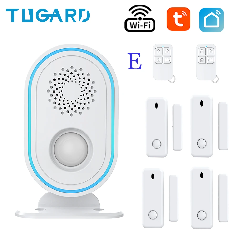 door phone TUGARD P31 Wireless Tuya Smart Greeting Doorbell Alarm System With Door Sensor Siren Apps Control Home Security Burglar Kit wireless door intercom Door Intercom Systems