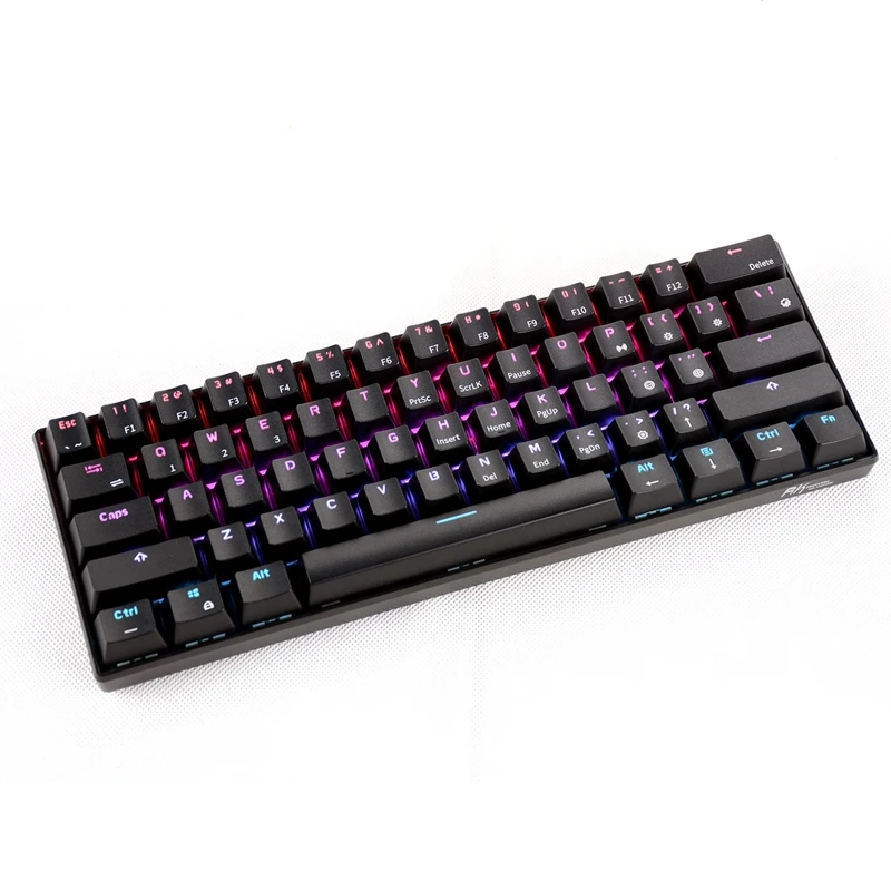 RK61 Беспроводная Bluetooth Механическая игра портативная клавиатура 61 клавиша Rgb механическая клавиатура