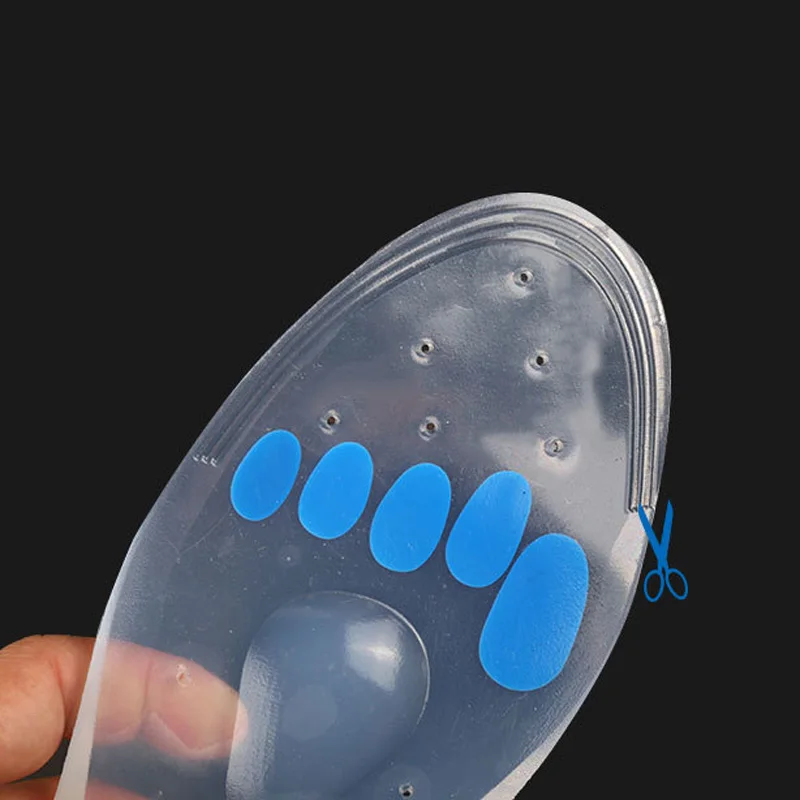 FOOTOUR Soft Medical Silicone Gel Insoles Arch Support Orthopedic Insole Treatment Heel Pain Relief Flatfoot for Plantar Fasciitis Heel Spur Sport Shoe Pad
