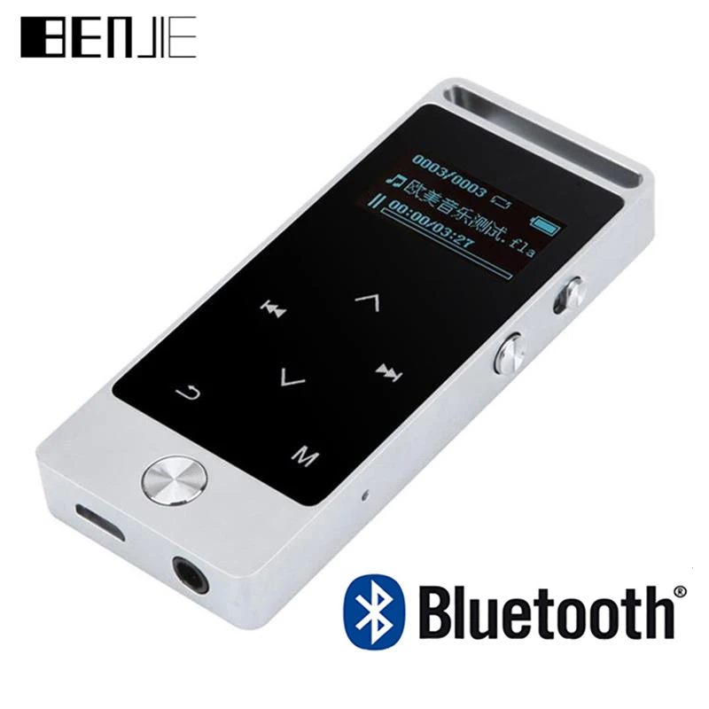 BENJIE-S8 последняя версия сенсорный Bluetooth MP3 музыкальный плеер без потерь звук поддерживает fm-радио Micro SD карты долгое время воспроизведения - Цвет: BJ-S5B-8GB-Silver