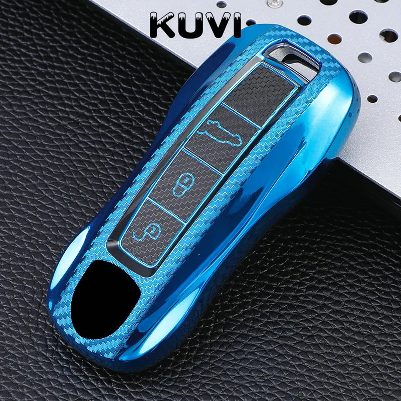 Carbon Tpu Car Key Fob Holder Cover Case For Porsche Cayenne 911 996 Panamera Macan Leather Protection Shell Auto - - Racext™️ 20 - Racext Carbon Tpu Car Key Fob Holder Cover Case For Porsche Cayenne 911 996 Panamera Macan Leather Protection Shell Auto - - Racext™️ - - Racext 19