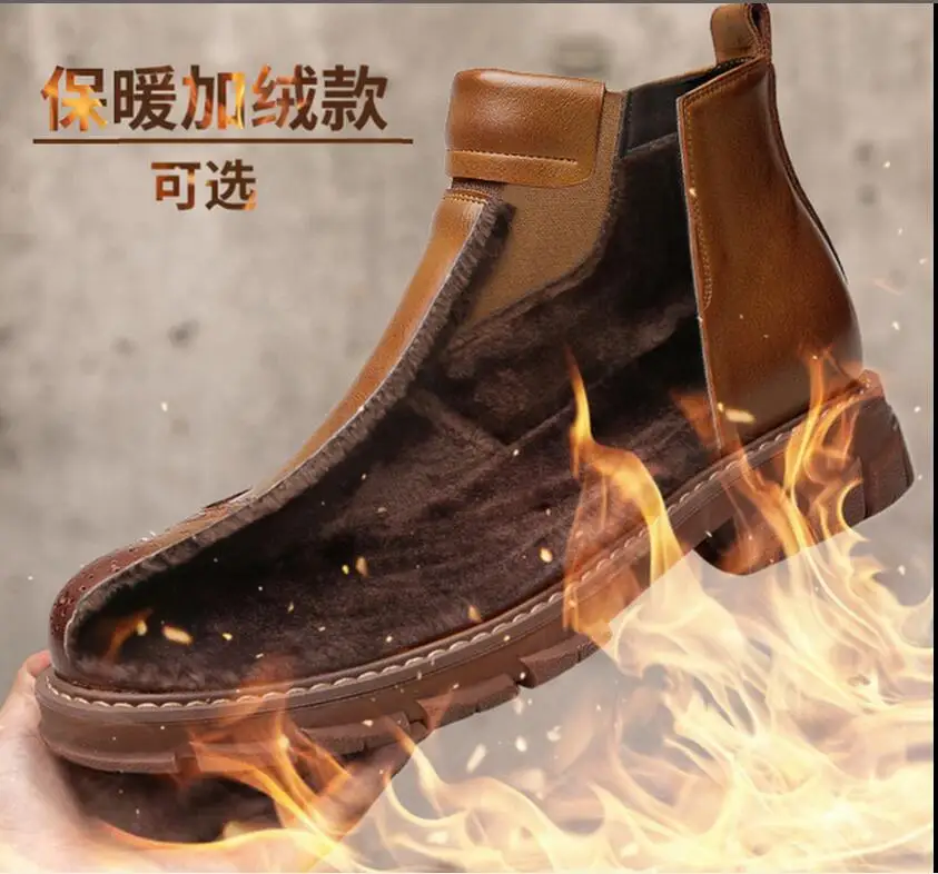 Мужские и женские ботинки Martens коричневые повседневные из натуральной кожи