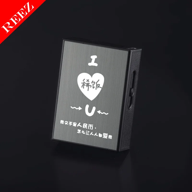 Ciagrette держатель ящик со съемным электронная USB Зажигалка Беспламенное ветрозащитное табака портсигар, зажигалка - Цвет: 8