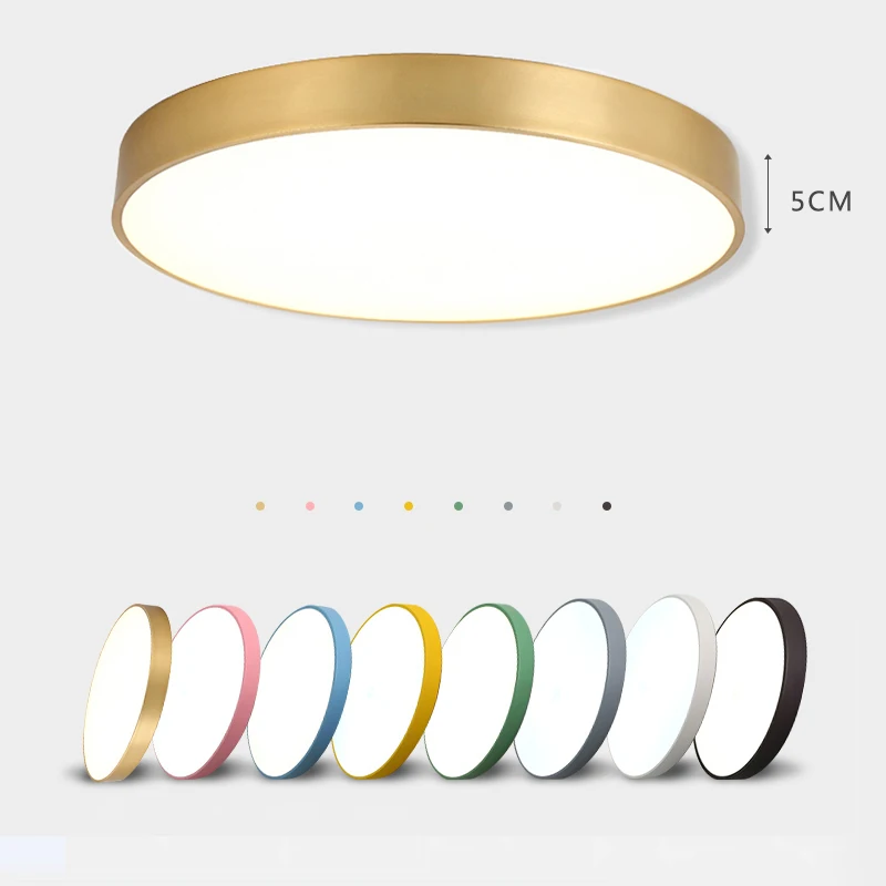 LED Современные Акриловые Сплава Круглые 5 см супер тонкий Светодиодные