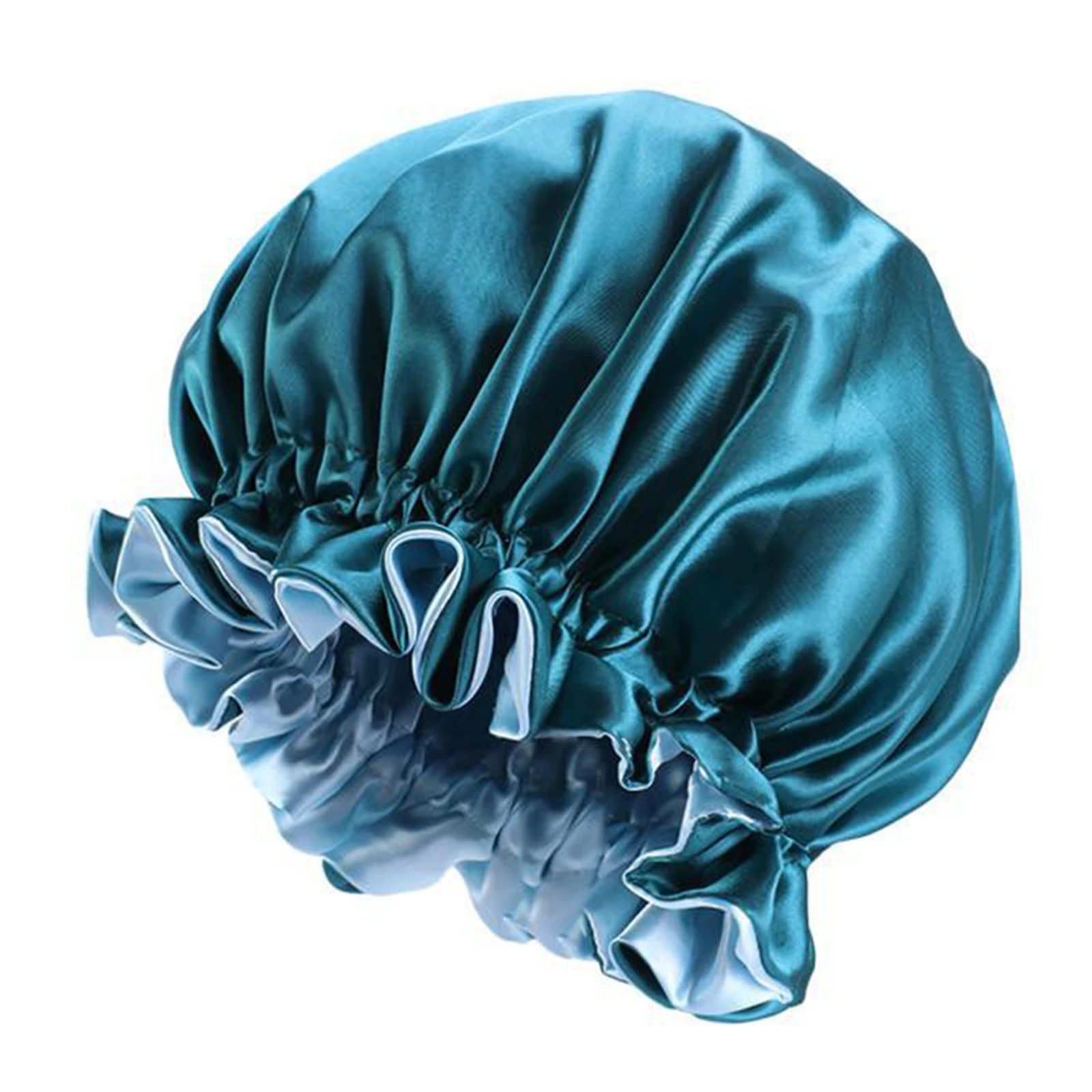Reversible Elegant Satin Bonnet Double Layer for Doing the Housework, Also for Cancer Patient and Hair Loss People