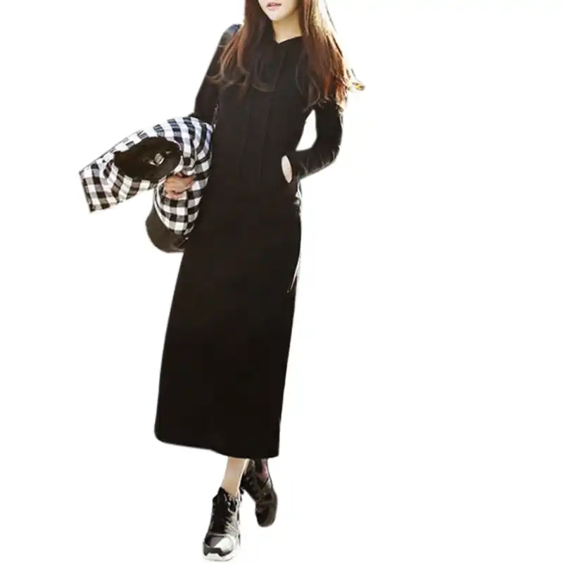 black sweater maxi dress