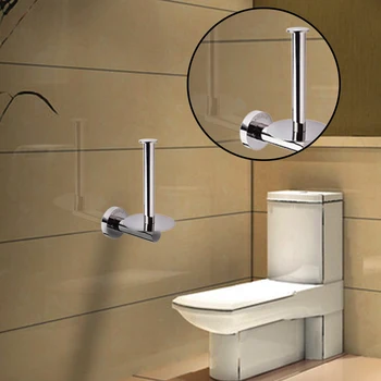 

Roll Paper Holder Round Silver Vertical Hotel Kitchen Rust Proof Stand Stainless Steel Toilet Wall Mounted Easy Install Durable