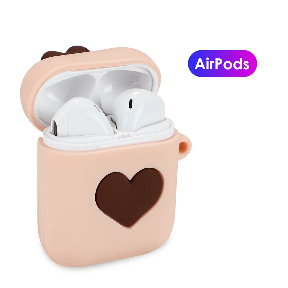 Чехол для наушников с милым мультяшным рисунком Airpods чехол зарядки ударопрочный
