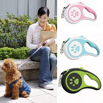 

5M Pet Dog Leash Automatic Telescopic Tractor Retractable Dog Leash Chain Pet Leash Pet Dog Cat Traction Rope Dog Walking Leash