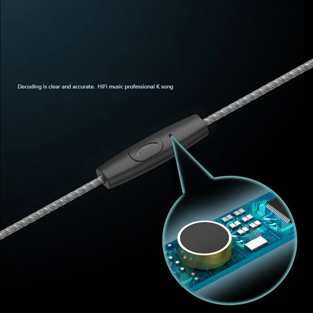 N35 Ring Iron Earphone In-Ear Cable Control Noise Reduction Hifi Subwoofer Headset Mobile Phone Universal