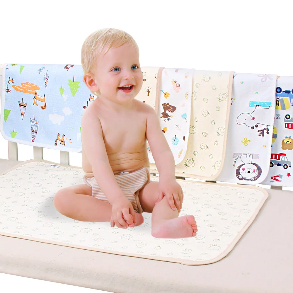 30*45cm Diaper Changing Mat Portable Waterproof Nappy Changing Pad Cover Breathable Baby Diaper Urine Pad Reusable Wipes